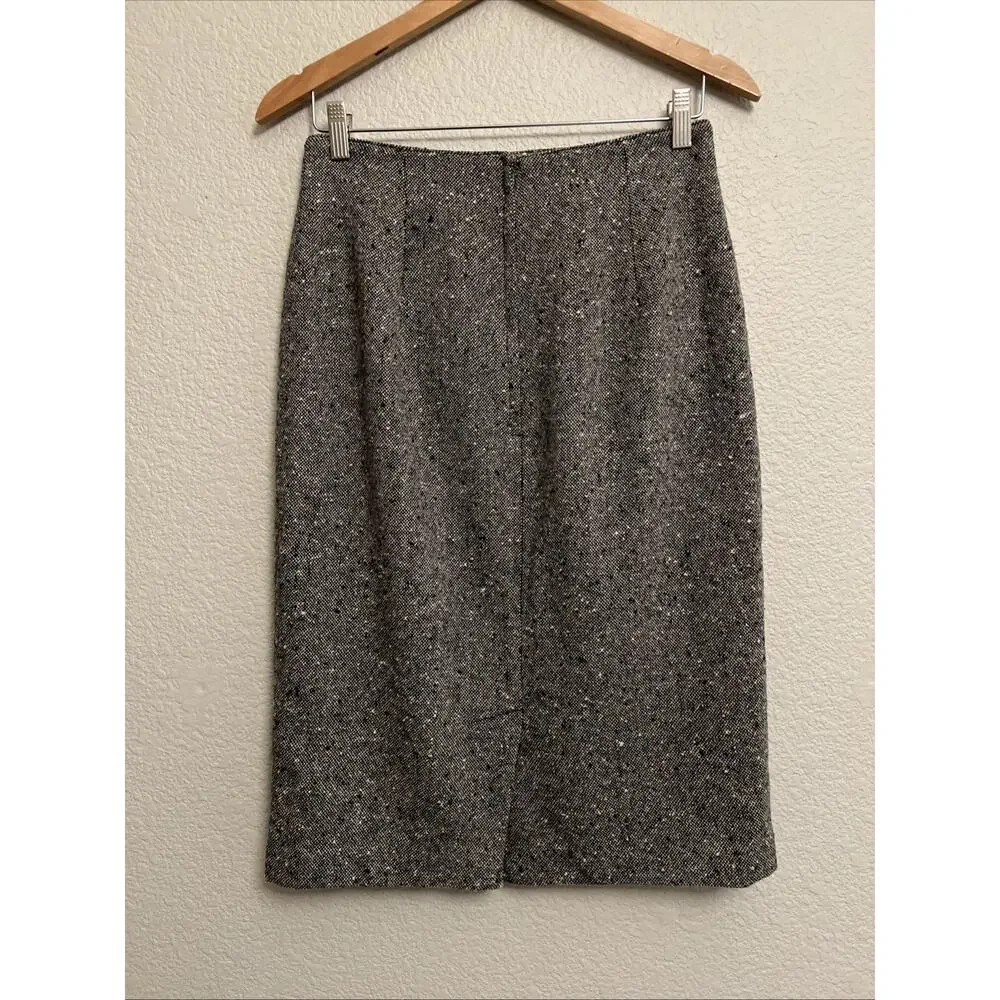 Vintage Ann Taylor Pencil Skirt Modern Quiet Luxury Classic Career Lined Slit 10